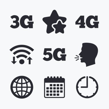 mobil telekomünikasyon simgeler. 