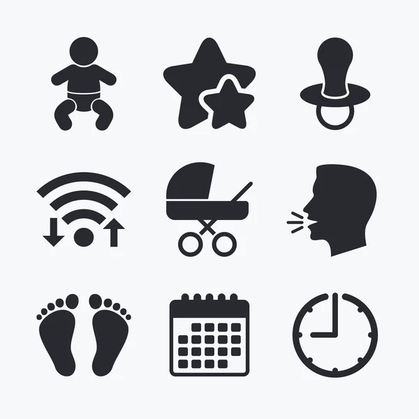 Bébé enfants icônes . — Image vectorielle