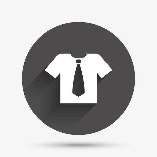 Shirt met stropdas teken pictogram. — Stockvector