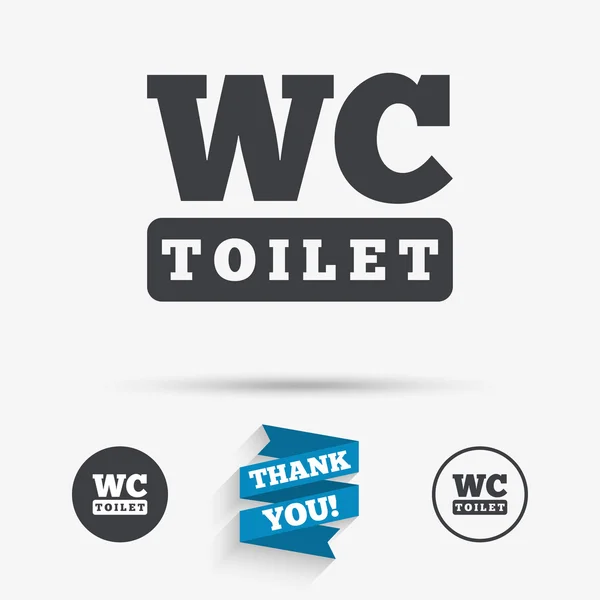 WC icône signe de toilette . — Image vectorielle