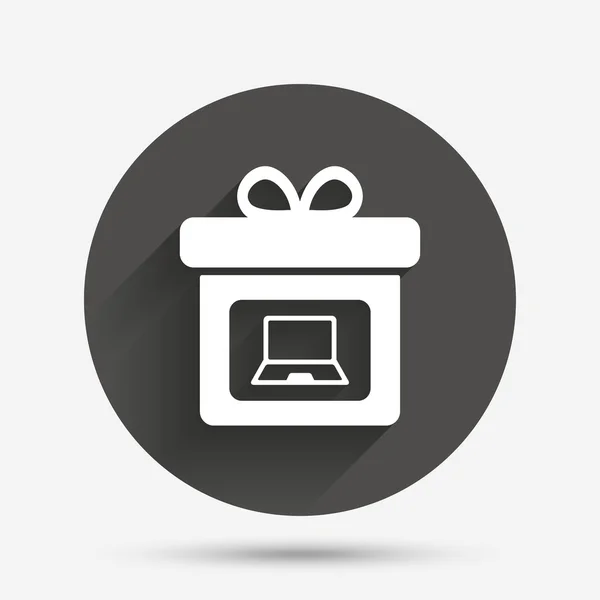 Geschenk box teken pictogram. — Stockvector