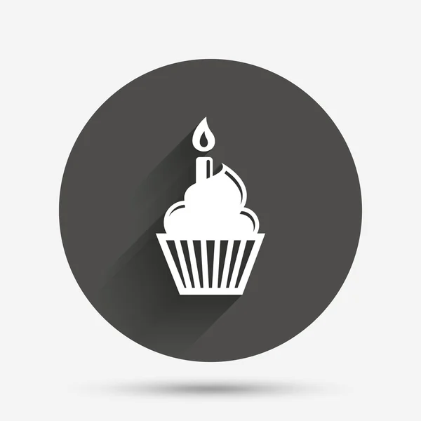 Icône de gâteau d'anniversaire . — Image vectorielle