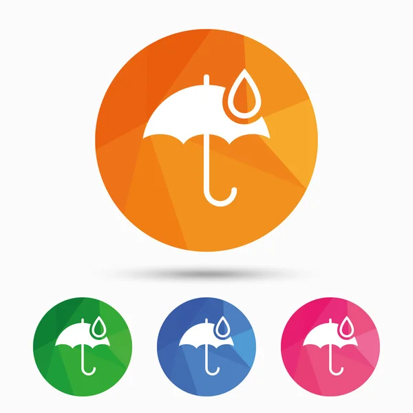 Icona segno ombrello . — Vettoriale Stock