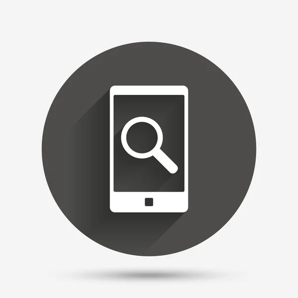 Search in Smartphone sign — Stockový vektor