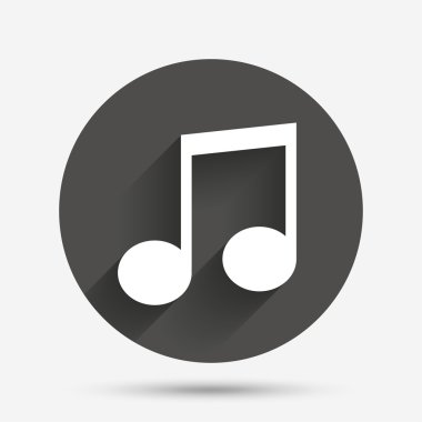 müzik Not işareti simgesi.  