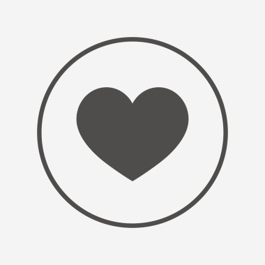 Aşk simgesi. Kalp işareti simgesi.