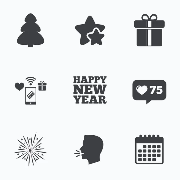 Happy new year sign. — Stock Vector