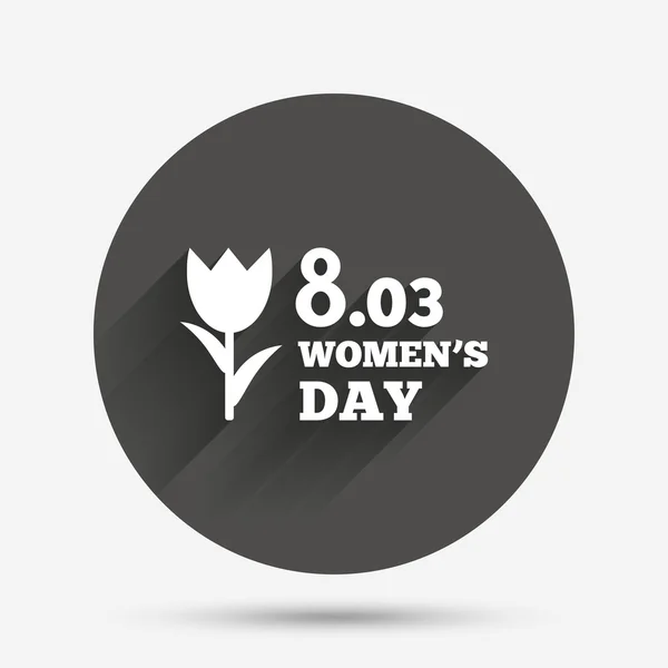 8 March Women's Day sign — Stock Vector