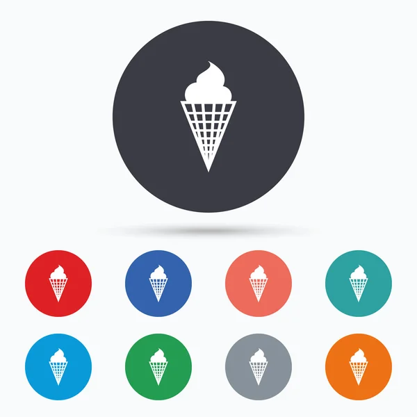 Iconos de signo de helado — Vector de stock