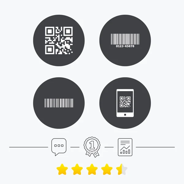 Bar and Qr code icons. — Stock Vector