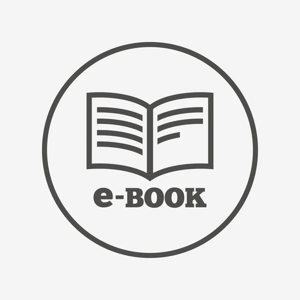 Ícone de sinal do E-Book . — Vetor de Stock