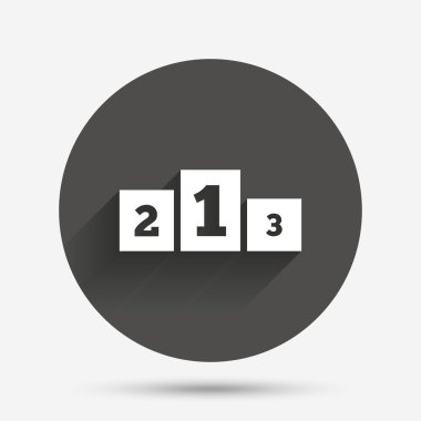 kazanan podyum işareti simgesi. kazananları ödüllendirme.