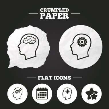 Beyin simgesiyle baş.  