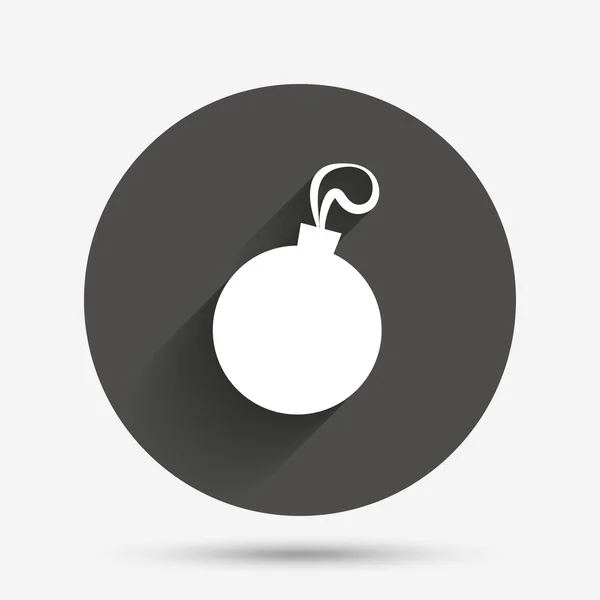 Christmas ball tecken ikonen. — Stock vektor