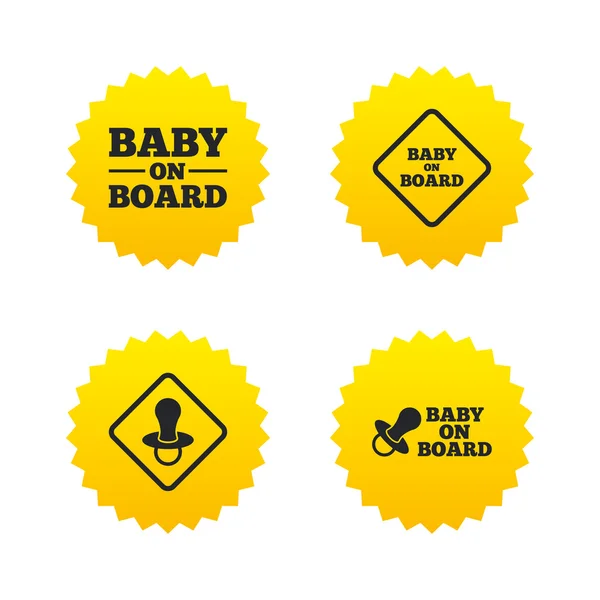 Baby on board icons. — Stock Vector