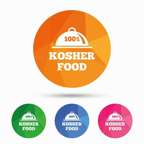 Kosher mat produkt tecken — Stock vektor