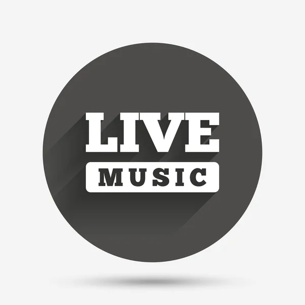 Signo de música en vivo icono . — Vector de stock