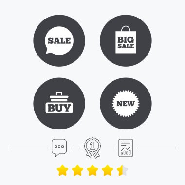 Satılık konuşma balonu simgesinin. Sepeti sembolü satın