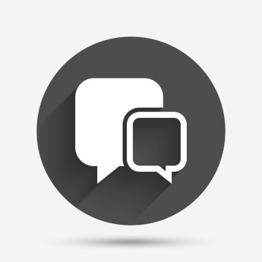 sohbet işareti simgesi. konuşma balonları sembolü.