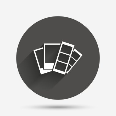 Fotoğraf çerçeve şablon simgesi. şeritler.