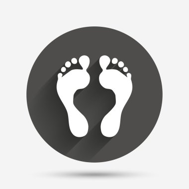 İnsan ayak izi işareti simgesi.  