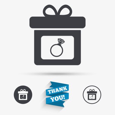 hediye kutusu işareti simgesi.  