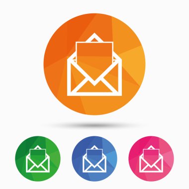 Posta simgesi. Zarf simgesi.  