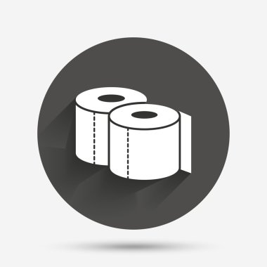 tuvalet kağıtları işareti simgesi. WC rulo sembol.