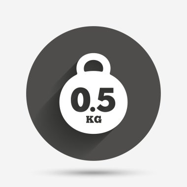 ağırlık işareti simgesi. 0.5 kilogram (kg). posta ağırlık
