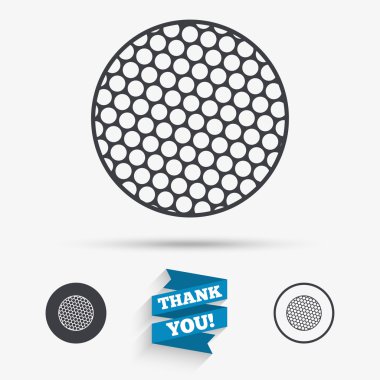 Golf topu işareti simgesi.  