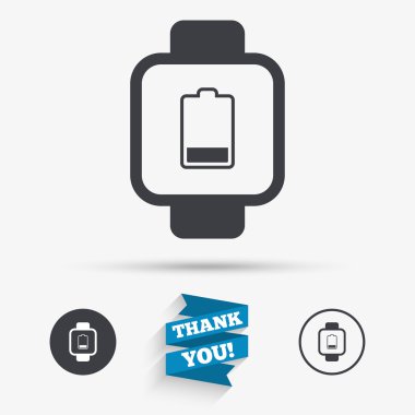 Akıllı izlemek işareti simgesi. Dijital kol saati.