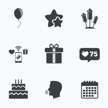 doğum günü partisi simgeleri.  