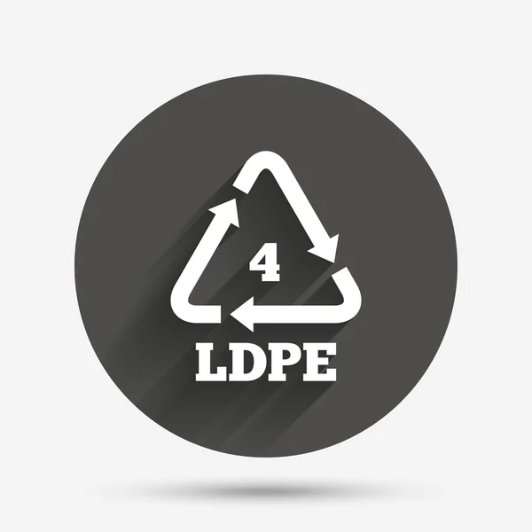 Ld-pe 4 teken pictogram. — Stockvector