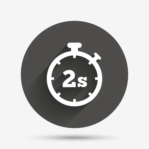 Minuteur 2s signe icône. Symbole chronomètre . — Image vectorielle