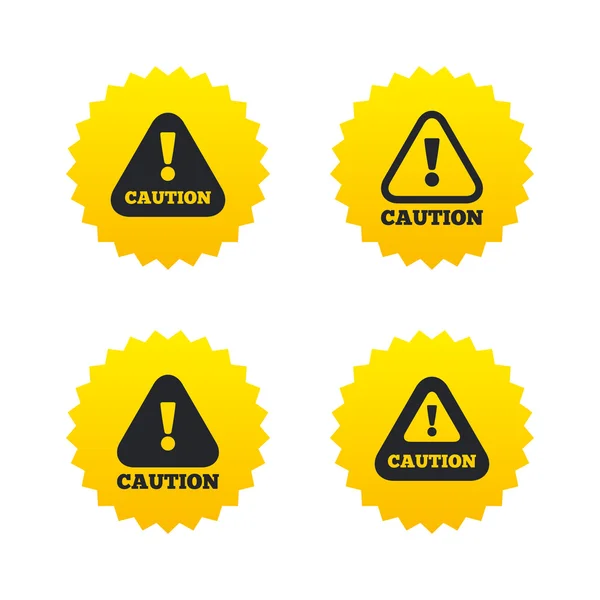 Attention caution signs. — Stock Vector