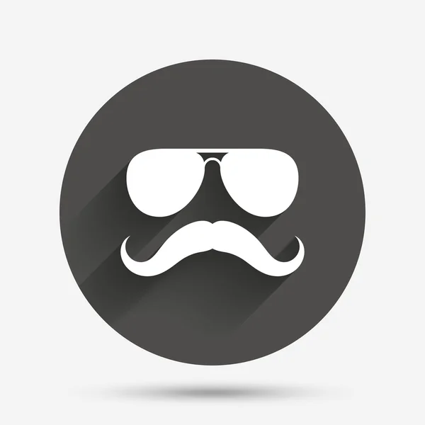 Wąsy i okulary ikona znak. — Wektor stockowy