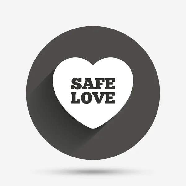 Veilige liefde teken pictogram. veilige sex symbool. — Stockvector