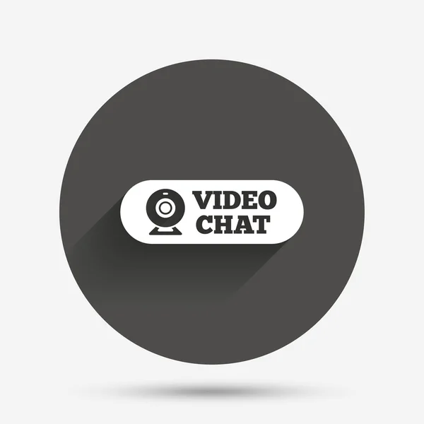 Піктограма відео чату. Веб-камера відео розмова . — стоковий вектор