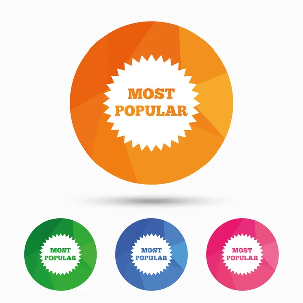 Meest populaire teken pictogram. — Stockvector