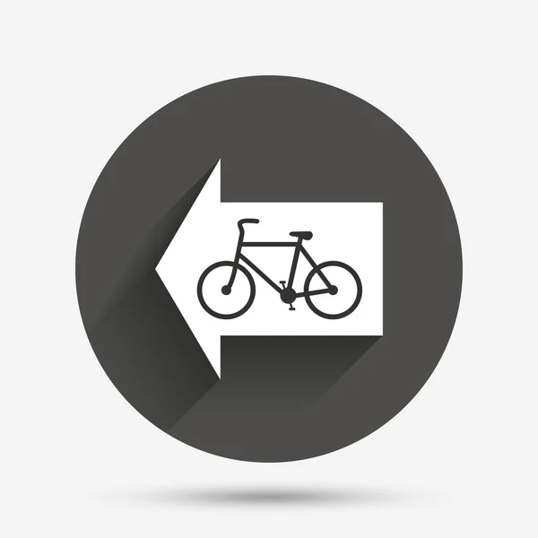 Bisiklet yol iz işareti — Stok Vektör