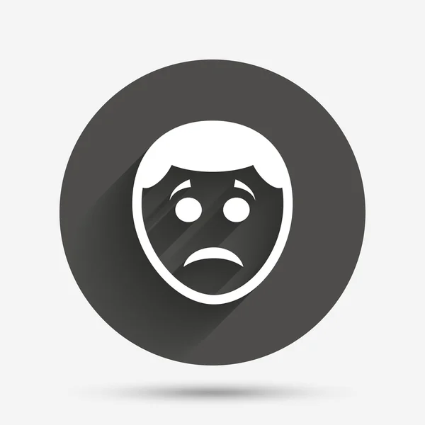 Sad face sign icon. Sadness symbol. — Stock Vector