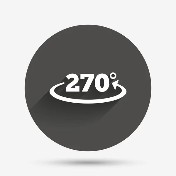 Úhlu 270 stupňů znamení — Stockový vektor