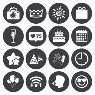 Parti kutlama, doğum günü simgeler 