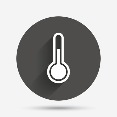 termometre işareti simgesi. Sıcaklık sembolü.