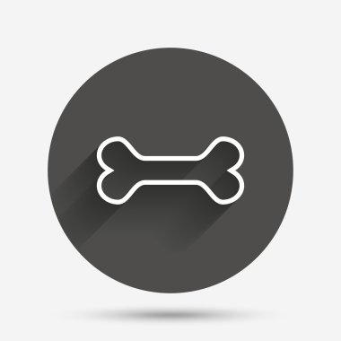 köpek kemik işareti simgesi.  