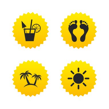 Beach Tatil simgeler.  