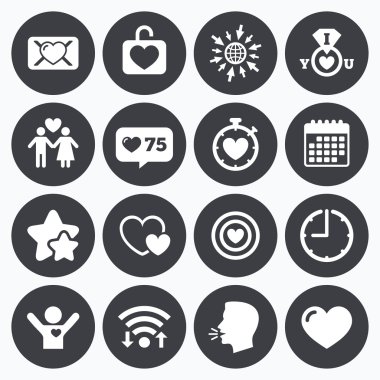 Aşk, Sevgililer günü simgeler. 