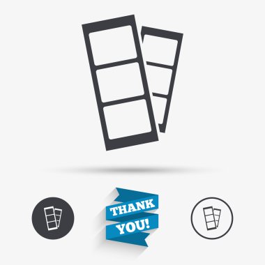 Fotoğraf çektir işareti simgesi şeritler.