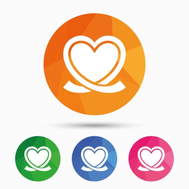 Kalp şerit işareti simgesi.  