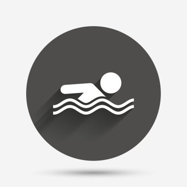 Yüzme işareti simgesi. havuz yüzme sembolü.